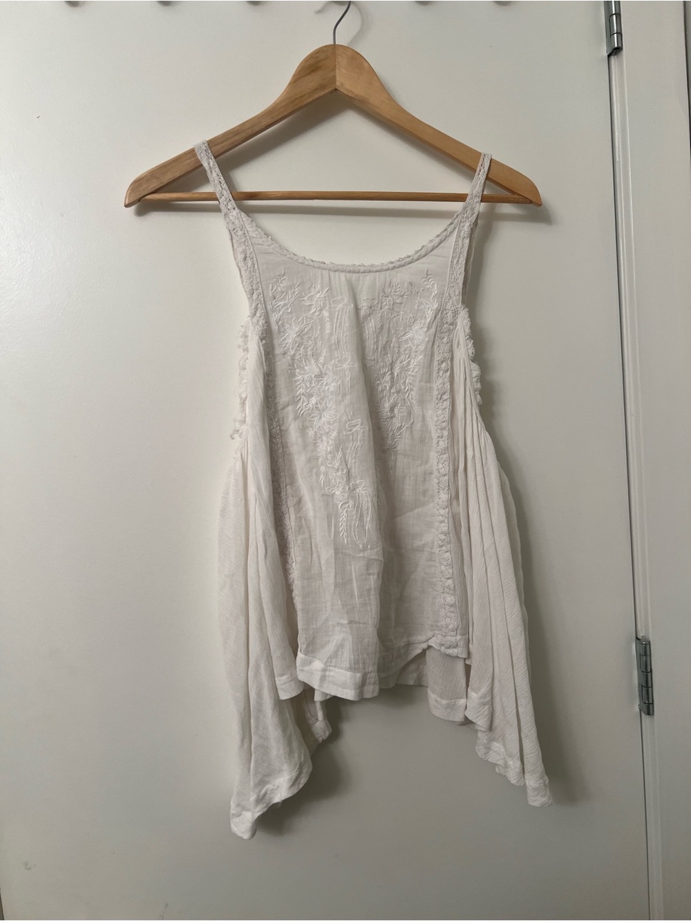 Free People Wonderland Apron Top – White, Size Medium - Picture 3 of 13